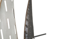 Panneau mural décoratif en métal voiliers 3D