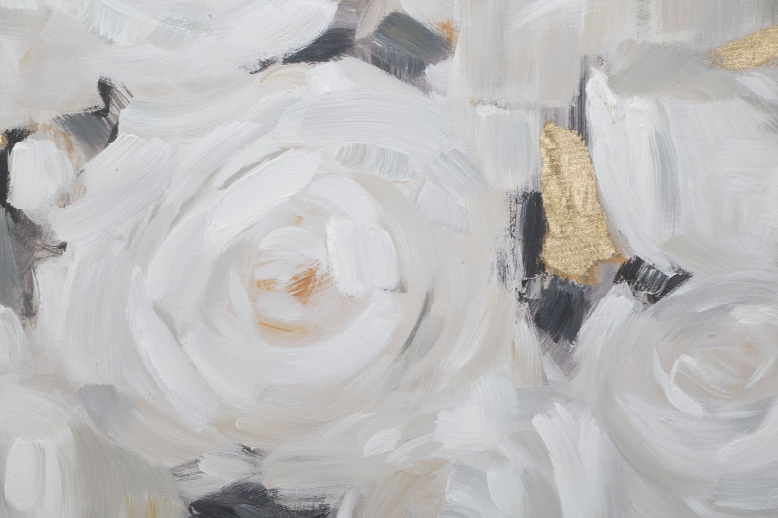 HANDMADE WALL PAINTING WHITE FLOWER -B- CM 90X3,7X90
