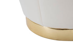 STOOL/STORAGE PARIS CREMA/GOLD CM Ø 43X43