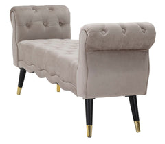 BENCH PARIS GRIGIA/GOLD CM 120X40X60