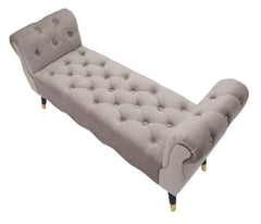 BENCH PARIS GRIGIA/GOLD CM 120X40X60