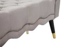 BENCH PARIS GRIGIA/GOLD CM 120X40X60