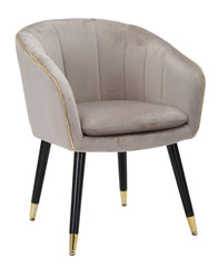 PARMCHAIR PARIS GRIGIA/GOLD CM 62X58X78