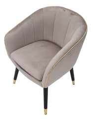 PARMCHAIR PARIS GRIGIA/GOLD CM 62X58X78