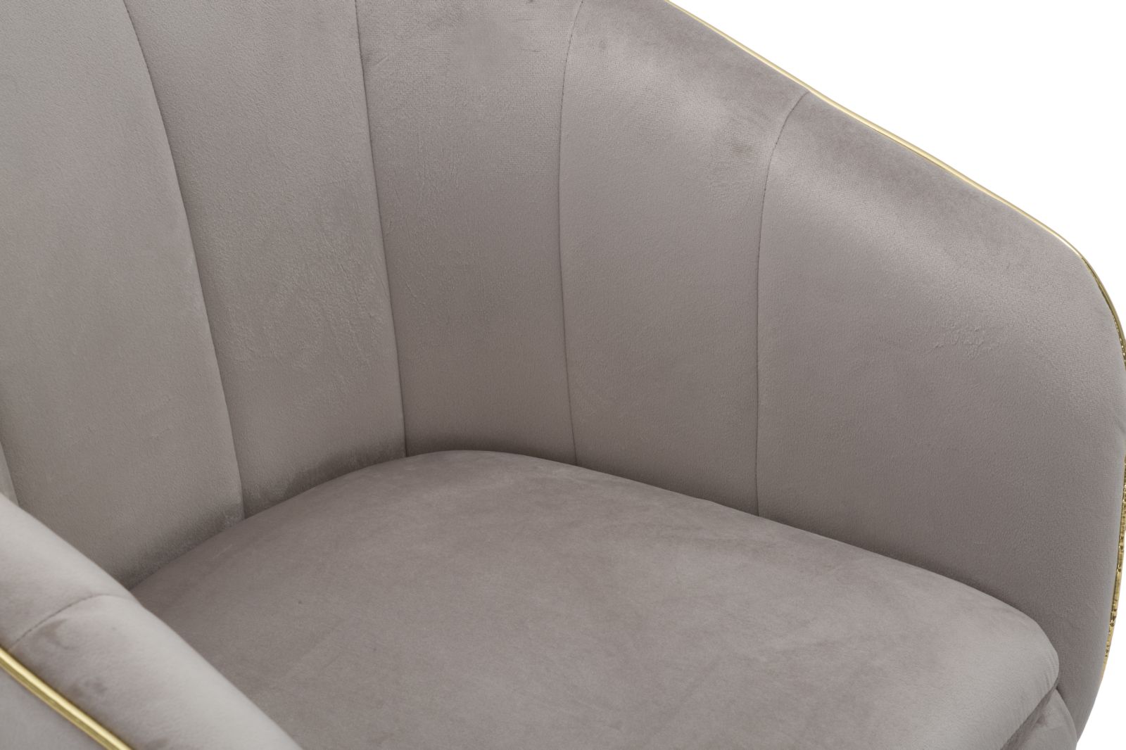 PARMCHAIR PARIS GRIGIA/GOLD CM 62X58X78