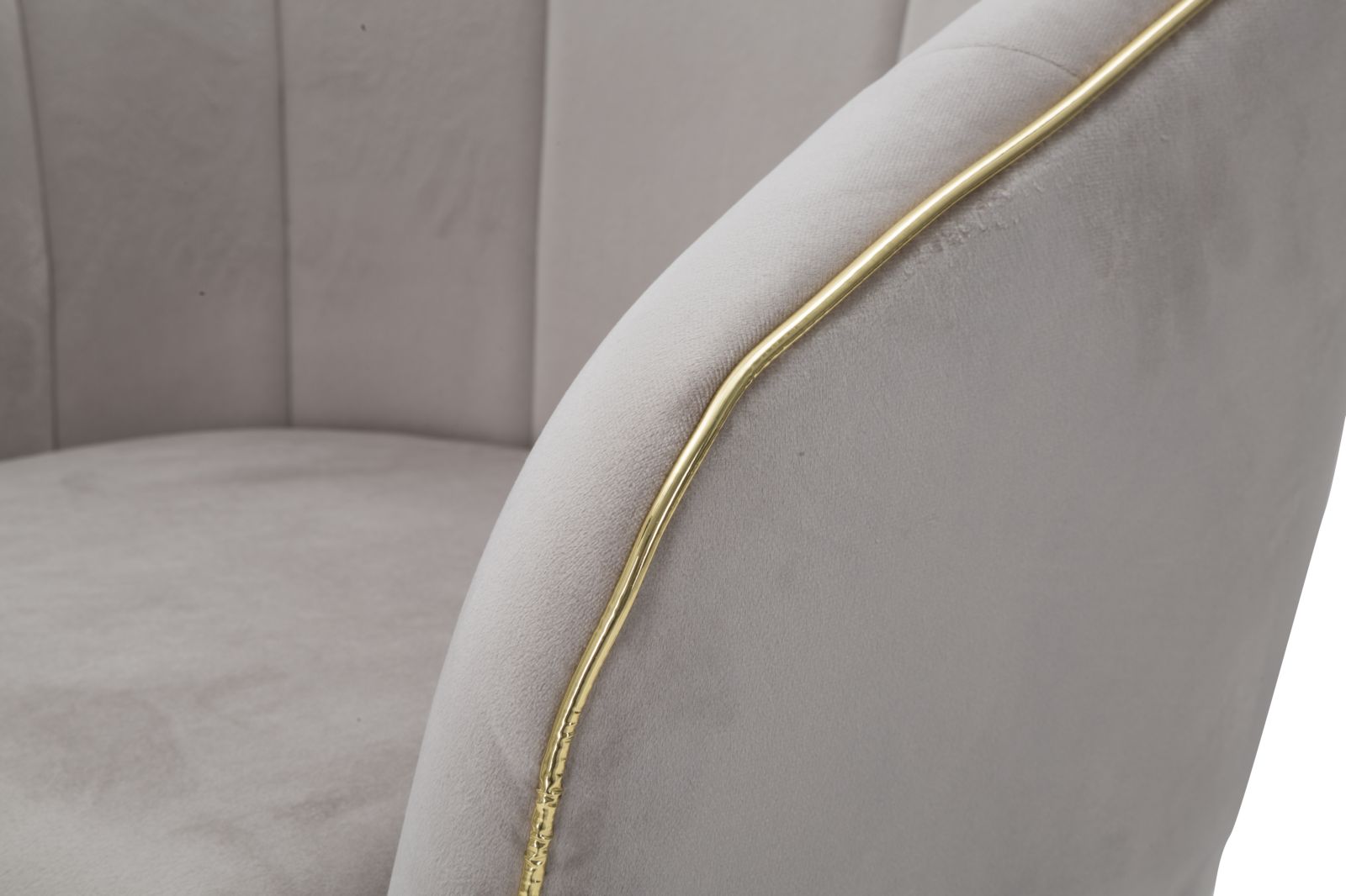 PARMCHAIR PARIS GRIGIA/GOLD CM 62X58X78