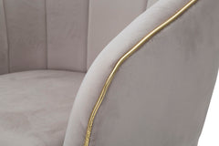 PARMCHAIR PARIS GRIGIA/GOLD CM 62X58X78
