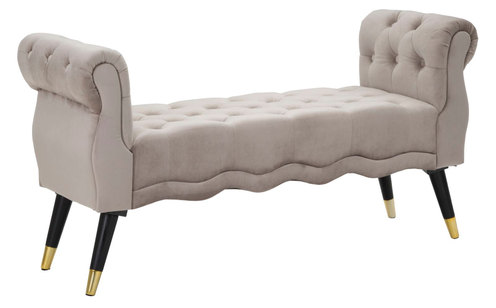 BENCH PARIS GRIGIA/GOLD CM 120X40X60