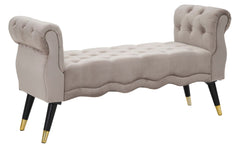 BENCH PARIS GRIGIA/GOLD CM 120X40X60