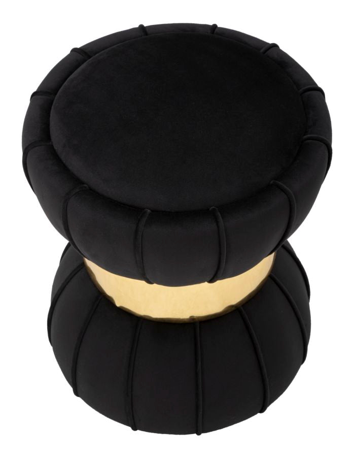 STOOL FLOWER BLACK CM Ø 40X44