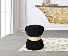 STOOL FLOWER BLACK CM Ø 40X44