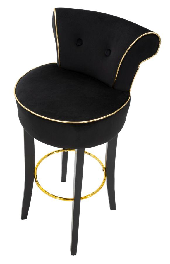 BAR STOOL LUXY BLACK CM 46X48X96