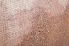 Peinture murale abstraite en toile cadre en bois couleurs chaudes