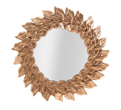 Miroir mural rond Pétale Cuivre