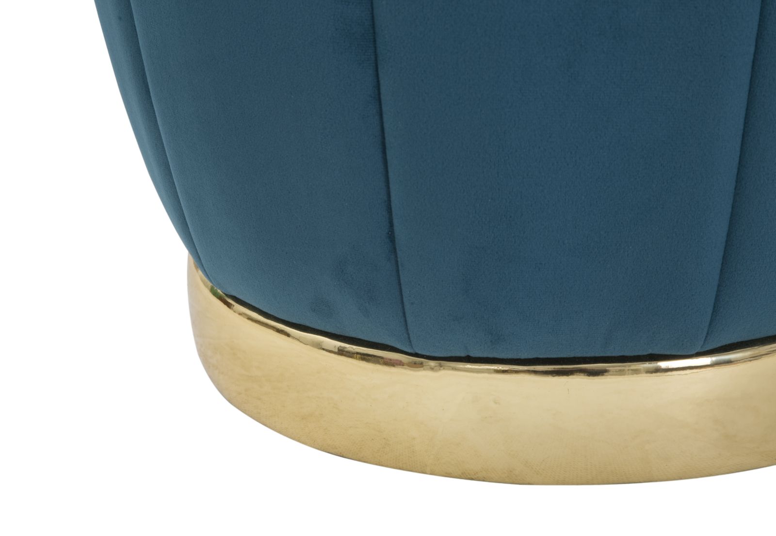 STORAGE STOOL PARIS TEAL/GOLD CM Ø 43X43