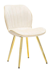 PARIS CHAIR SPACE CREAM/GOLD SET 2 PZ CM 46X58X77