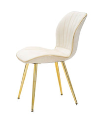 PARIS CHAIR SPACE CREAM/GOLD SET 2 PZ CM 46X58X77