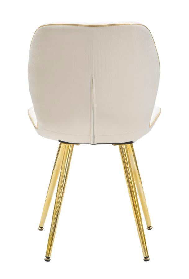 PARIS CHAIR SPACE CREAM/GOLD SET 2 PZ CM 46X58X77