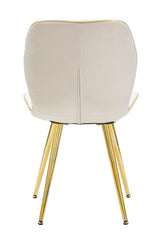 PARIS CHAIR SPACE CREAM/GOLD SET 2 PZ CM 46X58X77