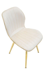 PARIS CHAIR SPACE CREAM/GOLD SET 2 PZ CM 46X58X77