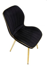 PARIS CHAIR SPACE BLACK/GOLD SET 2 PZ CM 46X58X77