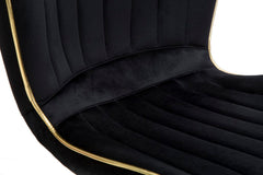PARIS CHAIR SPACE BLACK/GOLD SET 2 PZ CM 46X58X77