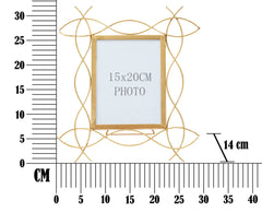 Cadre photo en métal doré design sinueux