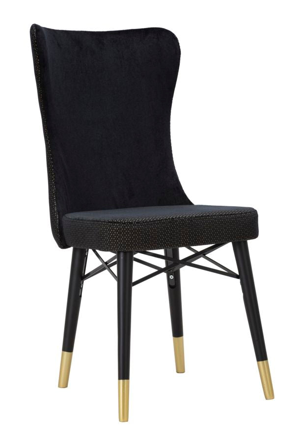 MIMOZA BLACK CHAIR SET 2 PCS CM  40X65X99