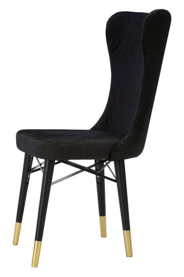 MIMOZA BLACK CHAIR SET 2 PCS CM  40X65X99