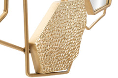 Miroir mural géométrique métal doré