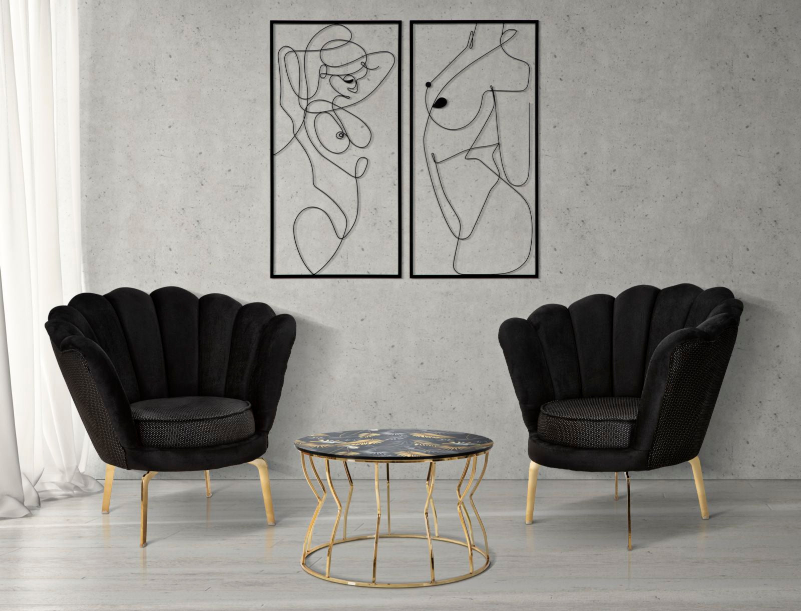ARMCHAIR VIENNA PLUS BLACK CM 83X76X78