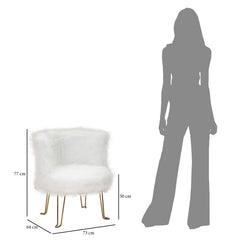 ARMCHAIR HACIL WHITE CM 73X64X77