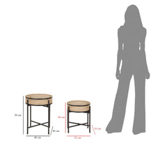 TABLE FUJI SET 2 PCS CM Ø 40X50-35X40