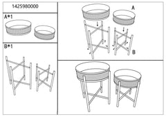 TABLE FUJI SET 2 PCS CM Ø 40X50-35X40