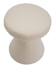 Table basse ronde Tissu rembourré décoration dorée