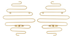 Ensemble de 2 porte-bougies muraux métal doré