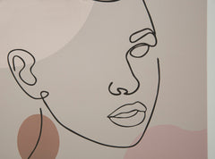 Tampon avec cadre Visage Minimaliste en couleurs douces