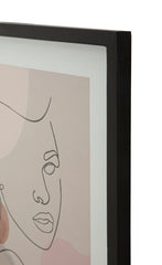 Tampon avec cadre Visage Minimaliste en couleurs douces