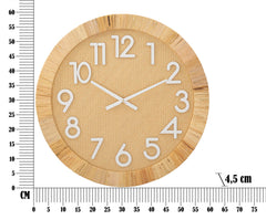 Horloge murale ronde Boho cadre en Bambou naturel