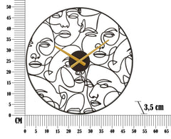 Horloge murale ronde Cadran stylisé