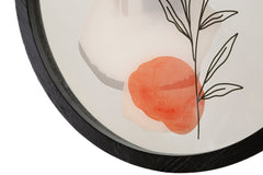 Horloge murale ronde motif rose