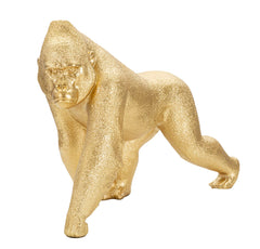 Décor statue Gorille doré