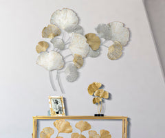 Panneau mural métallique Silvy design géométrique et floral