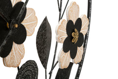 Horloge murale ronde Divaker décor floral