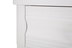 Console en bois blanc 2 tiroirs avec étagère