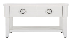 Table basse rectangulaire avec 2 tiroirs Shine Blanc