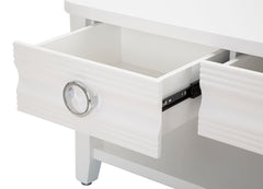 Table basse rectangulaire avec 2 tiroirs Shine Blanc