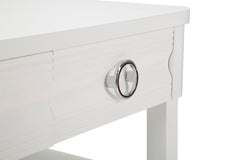 Table basse rectangulaire avec 2 tiroirs Shine Blanc
