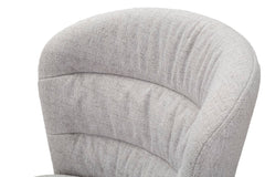 Tabouret de bar Losanna Tissu gris pieds et repose-pieds métal Noir Ensemble 2 pz