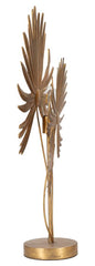 Lampe de table métal doré design feuilles